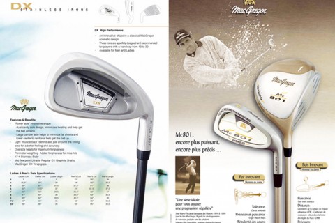 MacGregor Golf Europe I Création des collections Europe et supports de communication print et web